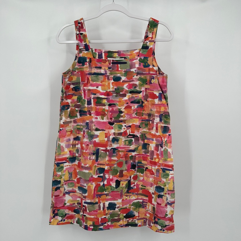 Brooke Wright Womens Watercolor Abstract Art Print Shift Dress Sz‎ S Multicolor